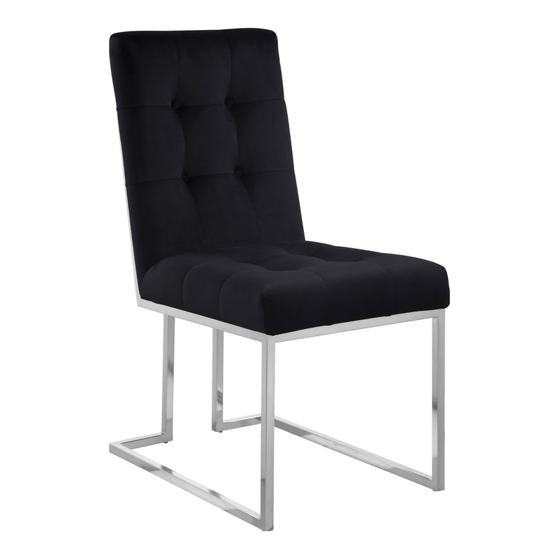 Alexis Velvet Upholstered Dining Chair in Black