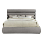 Adam Chenille Fabric Upholstered King Bed in Grey