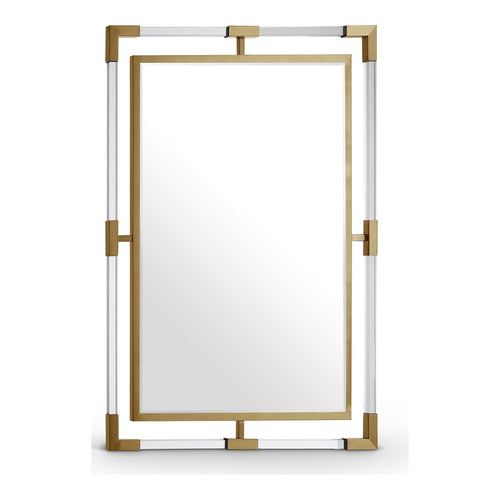 Ghost Acrylic And Metal Frame Mirror in Gold