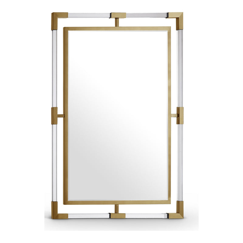 Ghost Acrylic And Metal Frame Mirror in Gold