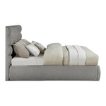 Adam Chenille Fabric Upholstered King Bed in Grey