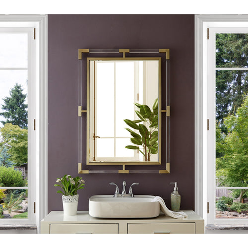 Ghost Acrylic And Metal Frame Mirror in Gold