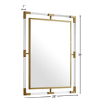Ghost Acrylic And Metal Frame Mirror in Gold