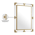 Ghost Acrylic And Metal Frame Mirror in Gold