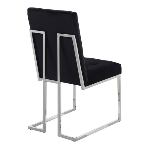 Alexis Velvet Upholstered Dining Chair in Black