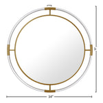 Ghost Acrylic And Metal Frame Mirror in Gold