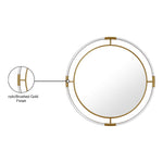 Ghost Acrylic And Metal Frame Mirror in Gold