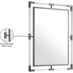 Ghost Acrylic And Metal Frame Mirror in Chrome
