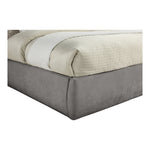 Adam Chenille Fabric Upholstered King Bed in Grey