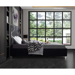 Ghost Velvet Upholstered King Bed in Black
