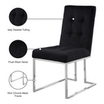 Alexis Velvet Upholstered Dining Chair in Black