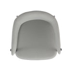 Belle Metal Upholstered Dining Chair in Stone Gray