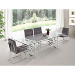 Alexis Velvet Upholstered Dining Chair in Grey
