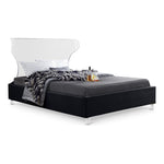 Ghost Velvet Upholstered Queen Bed in Black