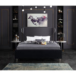 Ghost Velvet Upholstered Queen Bed in Black