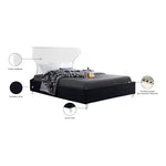 Ghost Velvet Upholstered Queen Bed in Black