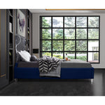 Ghost Velvet Upholstered Queen Bed in Navy