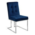 Alexis Velvet Upholstered Dining Chair in Navy