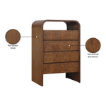 Giada Solid Wood And Veneer Chest in Brown