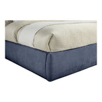 Adam Chenille Fabric Upholstered King Bed in Navy