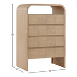 Giada Solid Wood And Veneer Chest in Natural