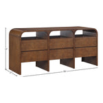 Giada Solid Wood And Veneer Dresser in Brown