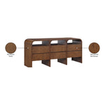 Giada Solid Wood And Veneer Dresser in Brown