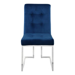 Alexis Velvet Upholstered Dining Chair in Navy