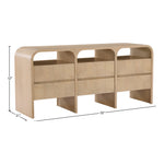 Giada Solid Wood And Veneer Dresser in Natural