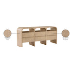 Giada Solid Wood And Veneer Dresser in Natural