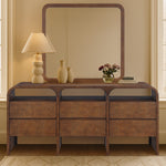 Giada Solid Wood And Veneer Mirror in Brown
