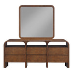 Giada Solid Wood And Veneer Mirror in Brown