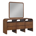 Giada Solid Wood And Veneer Mirror in Brown