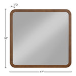 Giada Solid Wood And Veneer Mirror in Brown