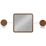 Giada Solid Wood And Veneer Mirror in Brown
