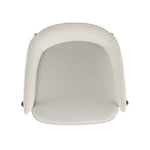 Belle Metal Upholstered Dining Chair in Oatmeal