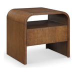 Giada Solid Wood And Veneer Nightstand in Brown