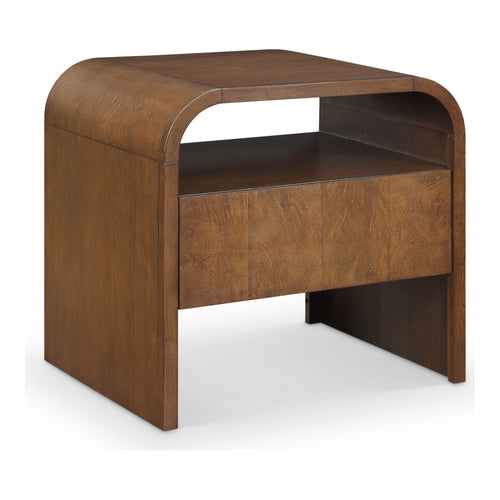 Giada Solid Wood And Veneer Nightstand in Brown