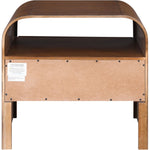 Giada Solid Wood And Veneer Nightstand in Brown