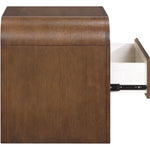 Giada Solid Wood And Veneer Nightstand in Brown
