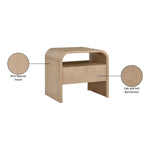 Giada Solid Wood And Veneer Nightstand in Natural