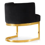 Gianna Velvet Upholstered Dining Chair in Black