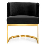 Gianna Velvet Upholstered Dining Chair in Black