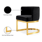 Gianna Velvet Upholstered Dining Chair in Black