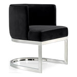 Gianna Velvet Upholstered Dining Chair in Black