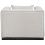 Alfie Linen Textured Fabric Upholstered Chair in Beige