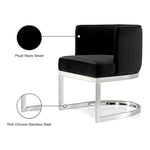Gianna Velvet Upholstered Dining Chair in Black