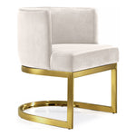 Gianna Velvet Upholstered Dining Chair in Cream