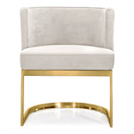 Gianna Velvet Upholstered Dining Chair in Cream