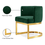 Gianna Velvet Upholstered Dining Chair in Green